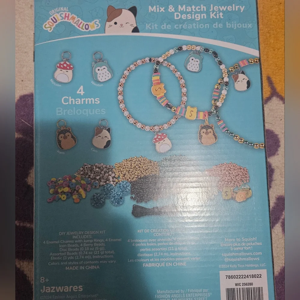 NIB Squishmallows Mix & Match Bracelet Design Kit​ Makes 10 Bracelets